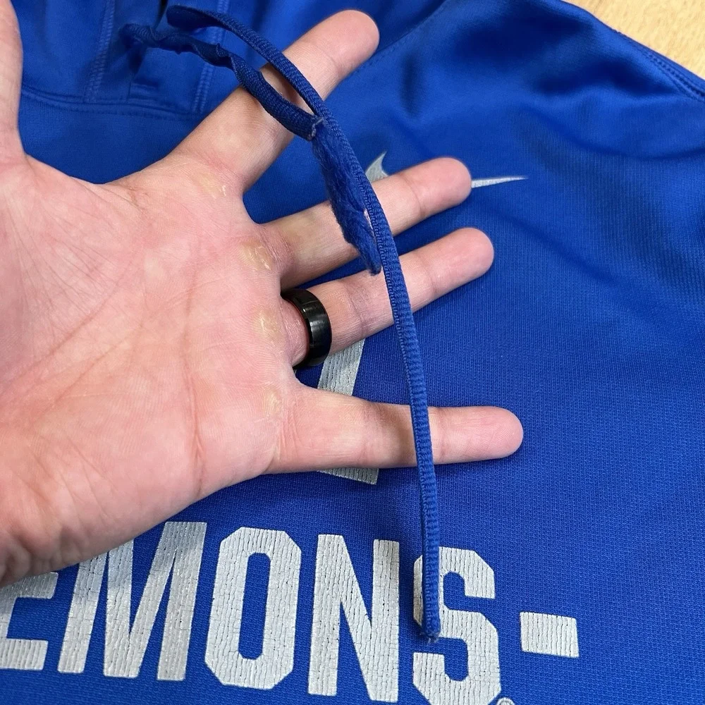 DePaul Blue Demons Nike Therma Fit  Sweater Adult Large Streetwear Logo‎ Hoodie